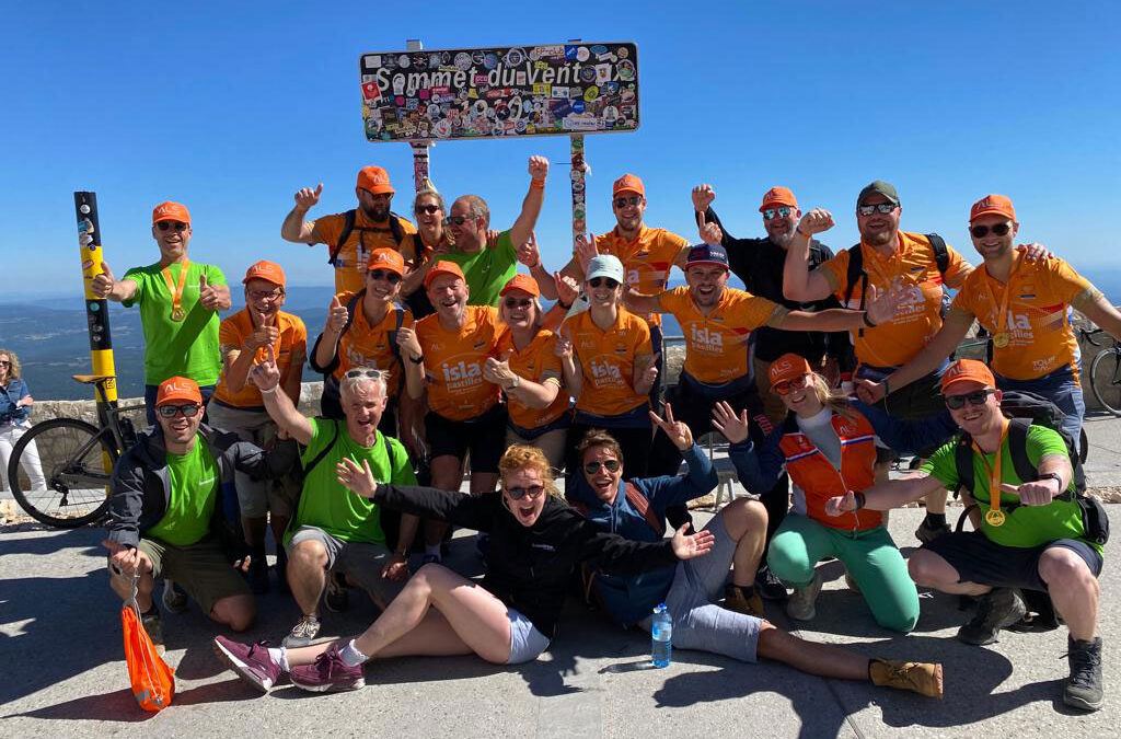 Team Lemontree op de Mont Ventoux tijdens Tour du ALS